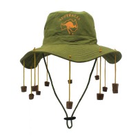 澳大利亞民俗風情帽子12珠流蘇棉質寬檐帽子民族潑水節帽子廠家