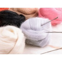 羊毛戳戳樂多少錢-「霖沃絨毛」絲光羊絨絮片-價格@江西南昌