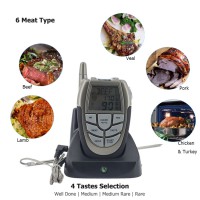 海外銷售經典款無線燒烤溫度計廚房戶外BBQ烤箱肉類溫度計